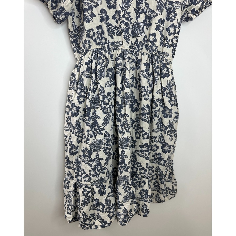 The New Society Girls Floral Hibiscus Dress Size 16y Teen Youth Boho Linen Blend - Picture 11 of 16